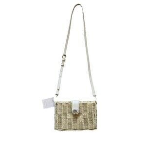 LC Lauren Conrad Clutch Wicker Bag, Purse, Crossbody With  detachable st…